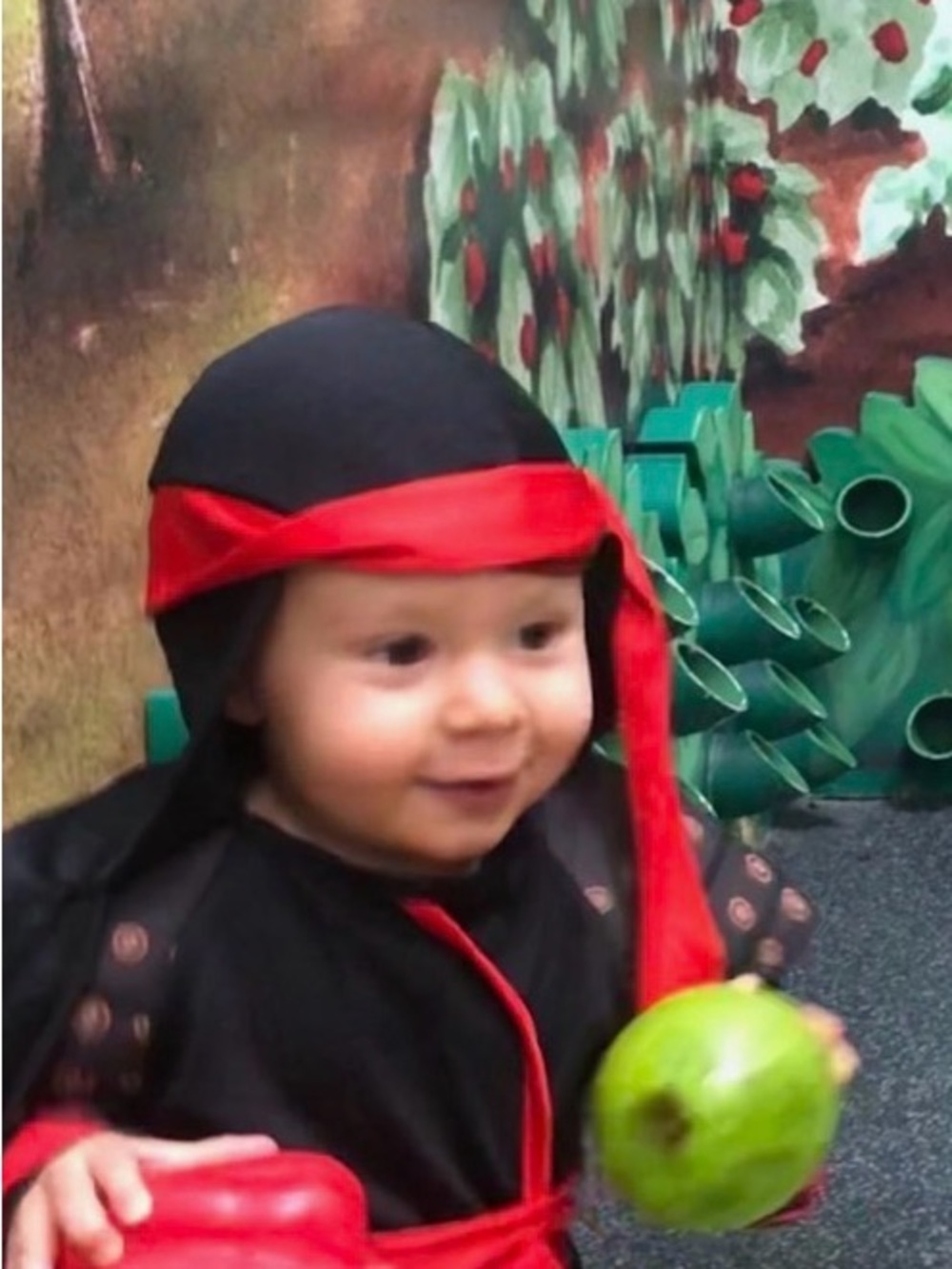 Baby Ninja Costume in Black and Red - Classic Infant Dress-Up - Picture 5 of 6